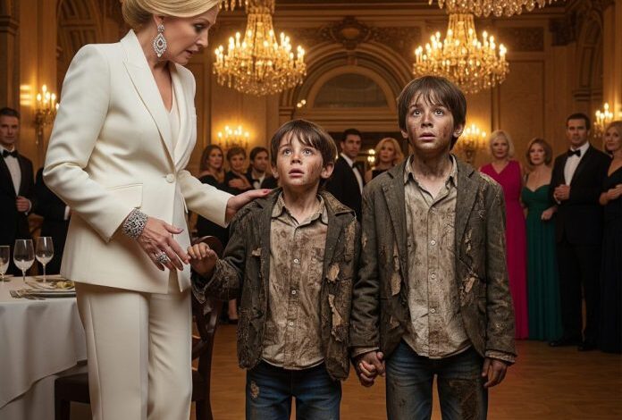“Two Homeless Boys Came to the Millionaire’s Table: ‘Ma’am, Can We Have Some of Your Leftovers?’ The Millionaire Looked Up and Was Shocked to See the Two Boys…”