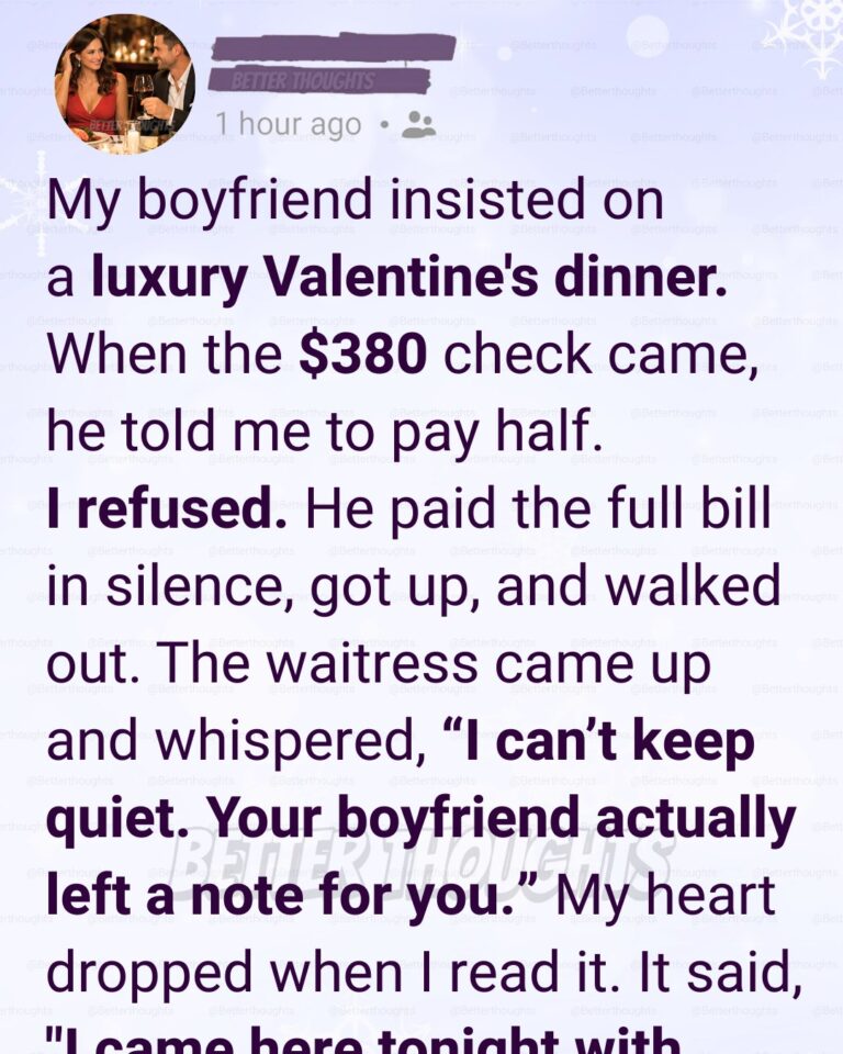 My Boyfriend Asked Me to Split the Valentine’s Bill—What Happened Next Ended Our 7-Year Relationship