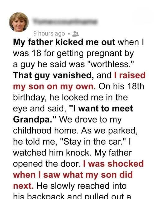 Teen Visits the Grandfather Who Kicked His Mother Out 18 Years Ago — What He Did at the Door Left Everyone Speechless