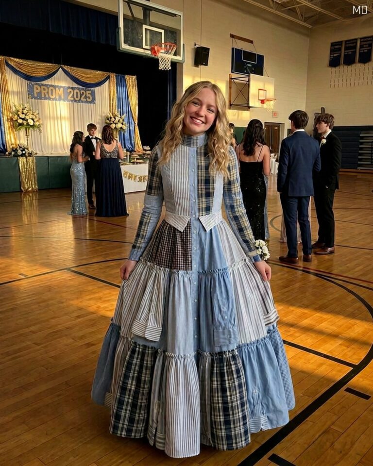 I Made My Prom Dress From My Dad’s Shirts to Honor Him — What Happened Next Surprised Everyone