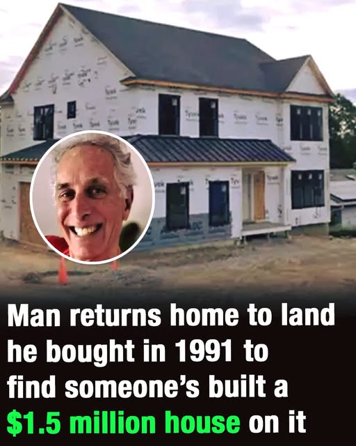 A man was shocked to see a $1.5 million house constructed on his family’s abandoned property.