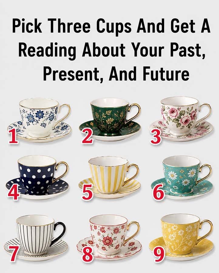 Pick Three Cups And Get A Reading About Your Past, Present, And Future
