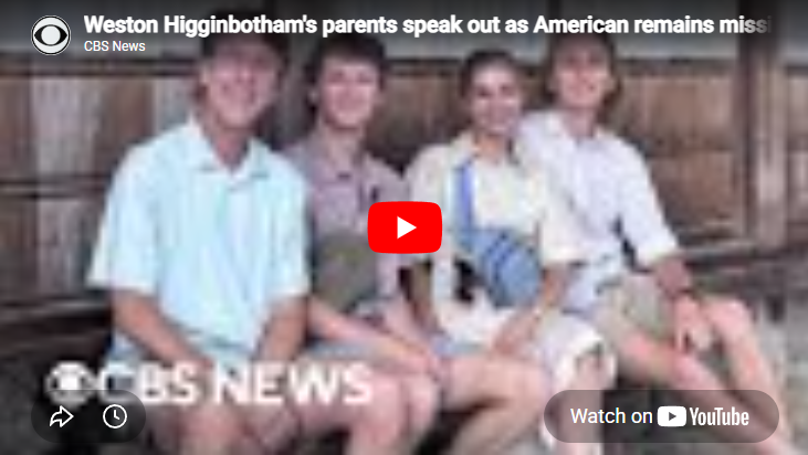Weston, an Auburn University student, is missing. Higginbotham Discovered Dead in the Mountains of Japan (Video)