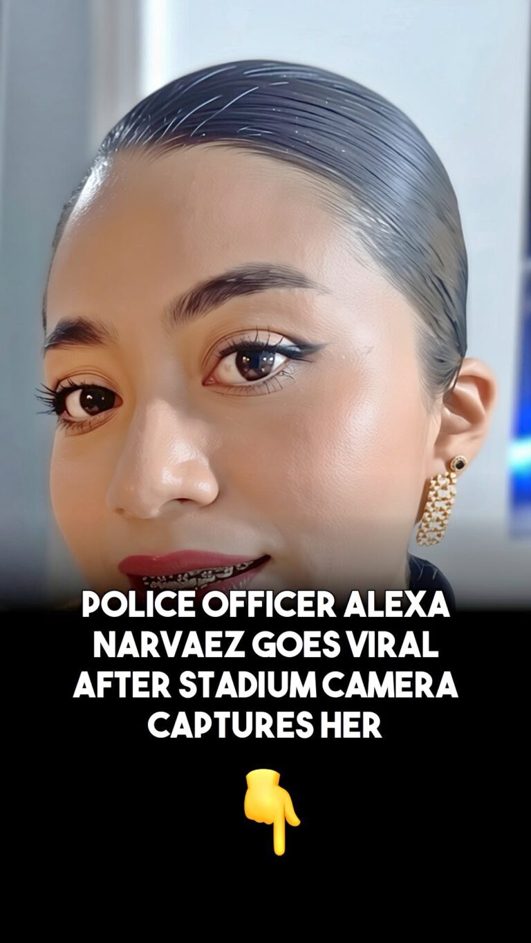 After being captured by a stadium camera, police officer Alexa Narvaez becomes viral.