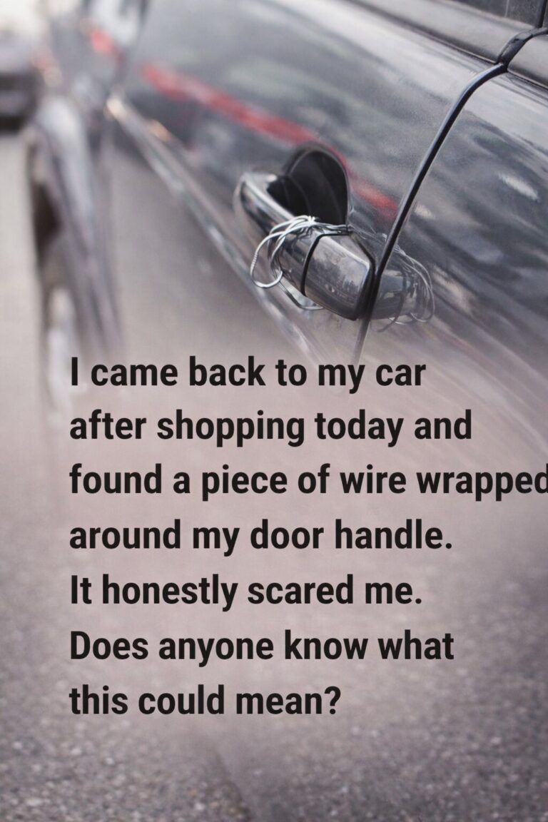 Seeing a Wire Tied Around a Car Door Handle: What It Could Mean