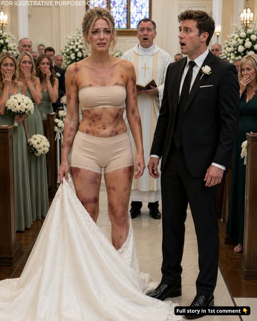 At the wedding altar, the groom clasped my hand tightly and hissed