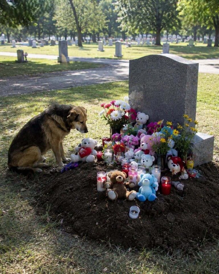 A Stranger’s Dog Sat by My Late Son’s Grave Every Single Day for a Year — Then One Day, He Showed Up in My Yard with a Toy in His Mouth
