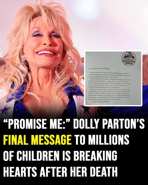 Dolly Parton’s final message to millions of children is breaking hearts after her death